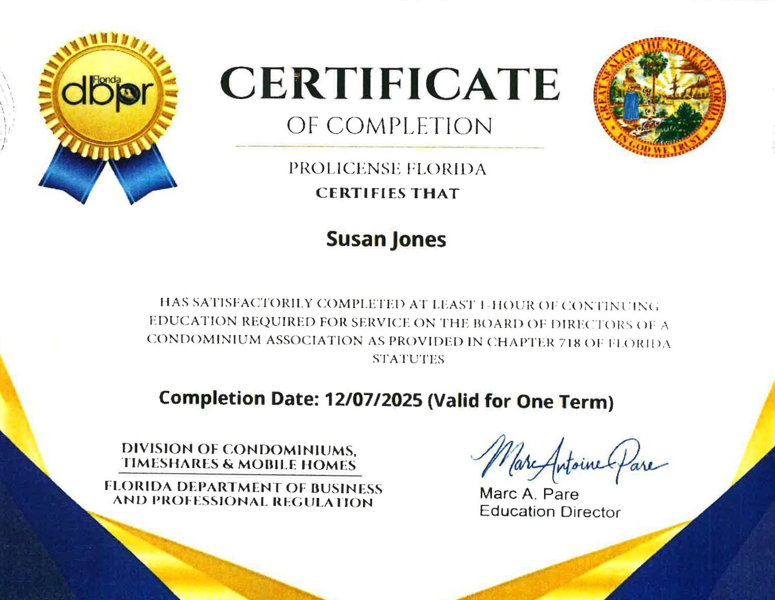 Certificate