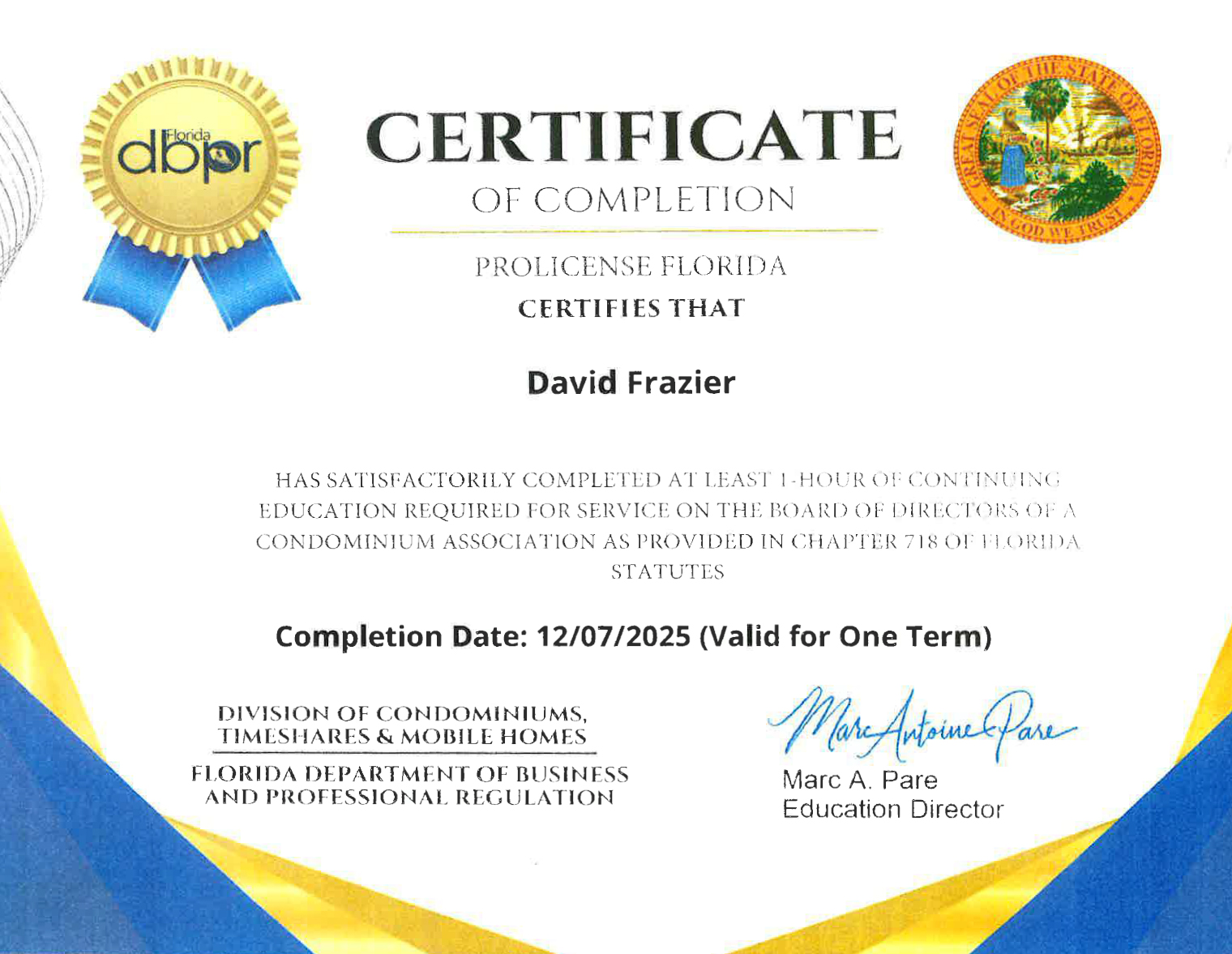 Certificate